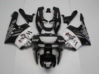 1994-1997 Black White West Kawasaki Ninja ZX9R Fairings