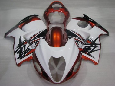 1996-2007 Orange White Black Suzuki GSXR 1300 Fairings