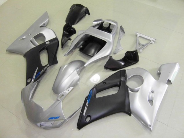 1998-2002 Black Silver Yamaha YZF R6 Fairings