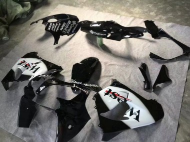 2000-2001 Glossy Black White Kawasaki Ninja ZX9R Fairings