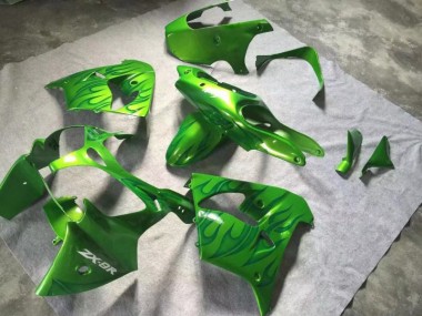 2000-2001 Green Green Flame Kawasaki Ninja ZX9R Fairings