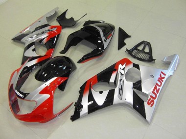 2000-2002 Red Silver Suzuki GSXR 1000 Fairings