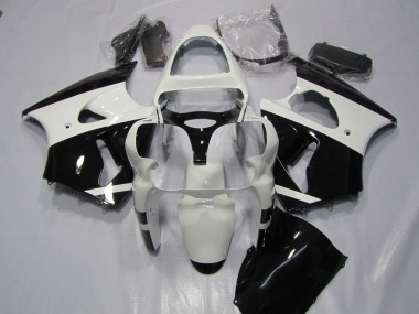 2000-2002 White Black Kawasaki Ninja ZX6R Fairings