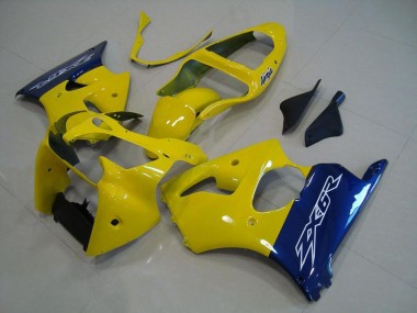 2000-2002 Yellow Blue Kawasaki Ninja ZX6R Fairings