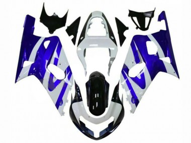 2001-2003 Blue White Suzuki GSXR 600/750 Fairings