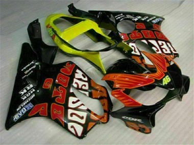 2001-2003 Orange Black Honda CBR600 F4i Plastics Fairings