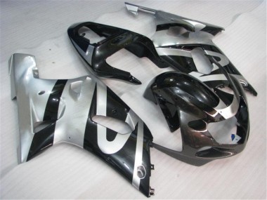 2001-2003 Silver Black Suzuki GSXR 600/750 Fairings