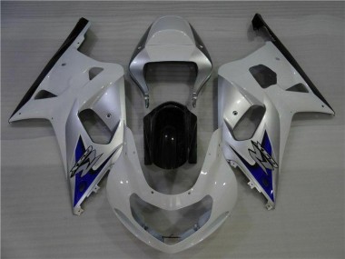 2001-2003 White Silver Suzuki GSXR 600/750 Fairings