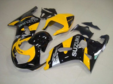 2001-2003 Yellow Black Silver Suzuki GSXR750 Fairings