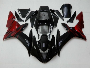 2002-2003 Black Red Yamaha YZF R1 Injection Fairings