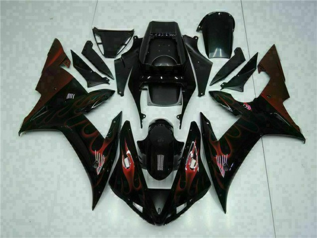 2002-2003 Black Yamaha YZF R1 Replacement Fairings