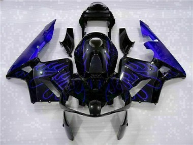 2003-2004 Black with Blue Flame Honda CBR600RR Fairings