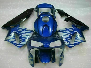 2003-2004 Blue with Silver Flame Honda CBR600RR Fairings