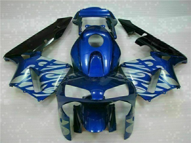 2003-2004 Blue with Silver Flame Honda CBR600RR Fairings