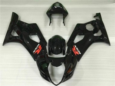 2003-2004 Glossy Black Suzuki GSXR 1000 Abs Fairing Kit