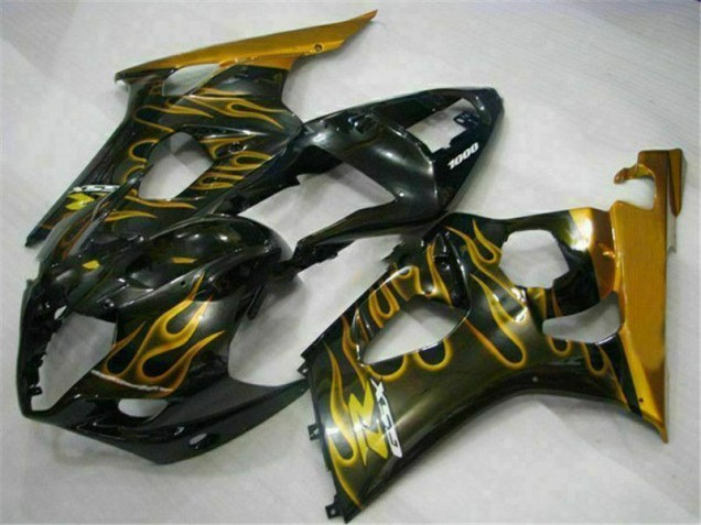 2003-2004 Gold Black Suzuki GSXR 1000 Fairings