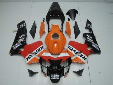 2003-2004 Orange Red Black Honda CBR600RR Fairings