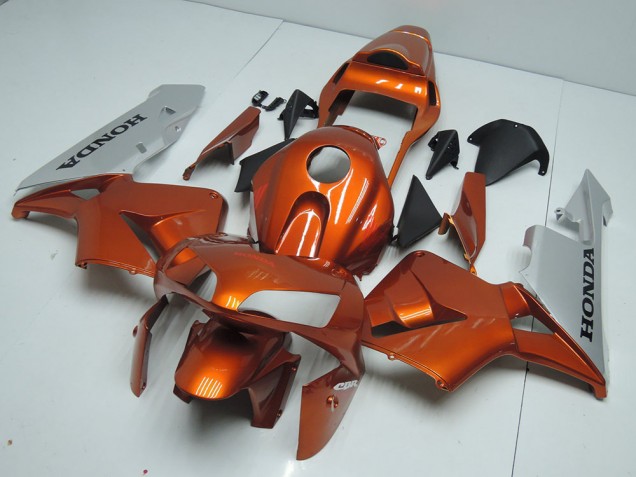 2003-2004 Orange Silver Honda CBR600RR Fairings