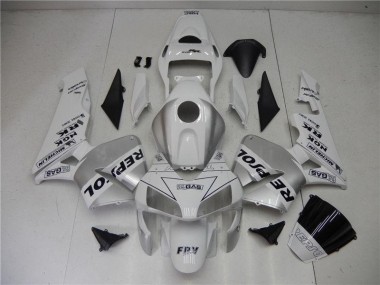 2003-2004 Silver White Black Honda CBR600RR Fairings