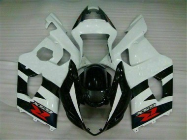 2003-2004 White Black Suzuki GSXR 1000 Full Fairing Kit