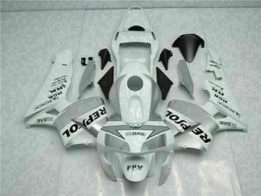 2003-2004 White Silver Honda CBR600RR Fairings