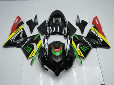 2003-2005 Black Yellow Monster Kawasaki Ninja ZX10R Fairings