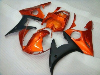 2003-2005 Orange Black Yamaha YZF R6 Fairings