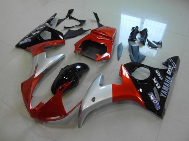 2003-2005 Orange Silver Black Yamaha YZF R6 Fairings