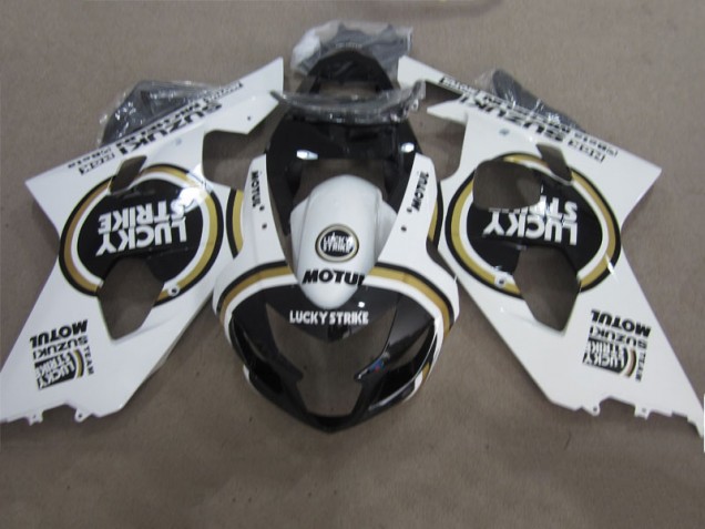 2004-2005 Black White Lucky Strike Motul Suzuki GSXR600 Fairings