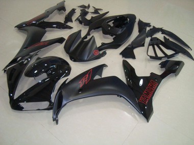 2004-2006 Matte Black Red Yamaha YZF R1 Fairings