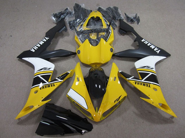 2004-2006 Yellow White Black Yamaha YZF R1 Fairings