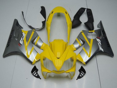 2004-2007 Yellow Grey Honda CBR600 F4i Injection Fairings