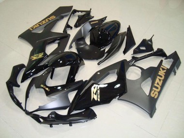 2005-2006 Black with Gold Decals Suzuki GSXR 1000 Fairings