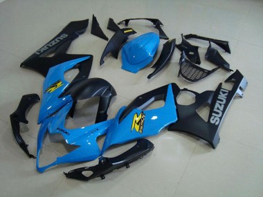 2005-2006 Blue and Matte Black Suzuki GSXR 1000 Fairings