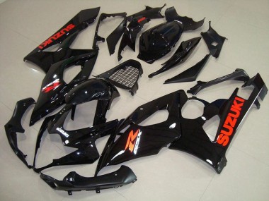 2005-2006 Glossy Black Red Sticker Suzuki GSXR 1000 Fairings