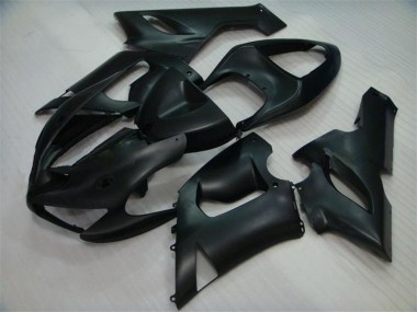 2005-2006 Matte Black Kawasaki Ninja ZX6R Fairings