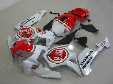 2005-2006 Pearl White Lucky Strike Honda CBR600RR Fairings