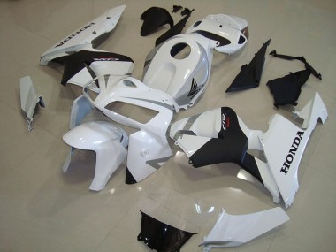 2005-2006 Pearl White Matte Black Honda CBR600RR Fairings