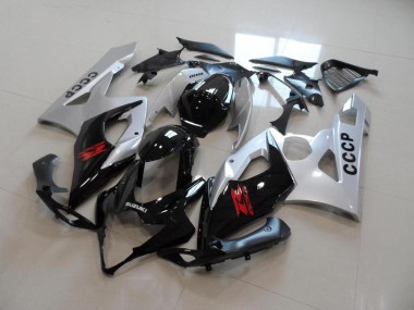 2005-2006 Silver Black Suzuki GSXR 1000 Fairings