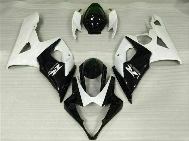 2005-2006 White Black Suzuki GSXR 1000 Fairing Kit & Bodywork