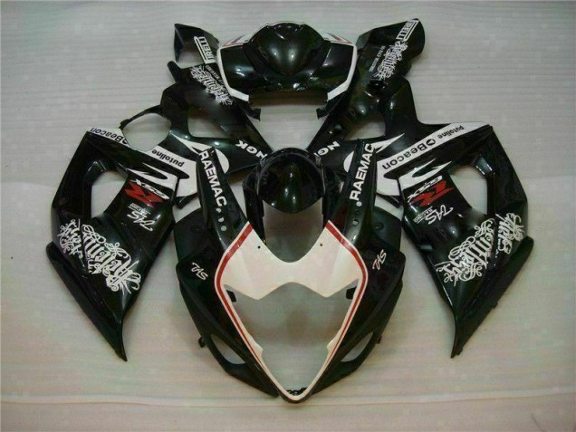 2005-2006 White Black Suzuki GSXR 1000 Fairings