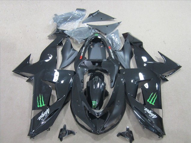 2006-2007 Black Green Monster Kawasaki Ninja ZX10R Fairings