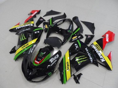 2006-2007 Black Yellow Monster Kawasaki Ninja ZX10R Fairings