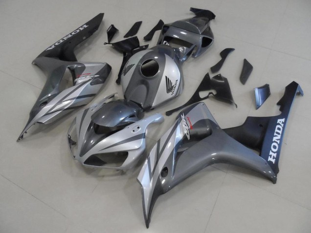 2006-2007 Grey Silver and Matte Black Honda CBR1000RR Fairings