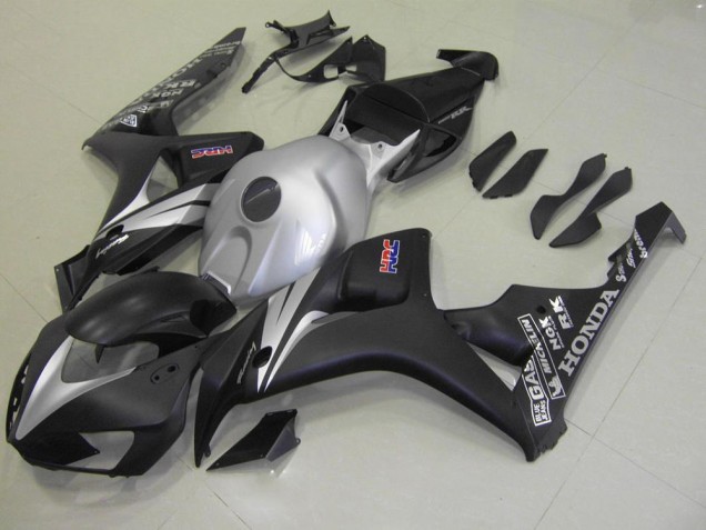 2006-2007 Matte Black Silver Honda CBR1000RR Fairings