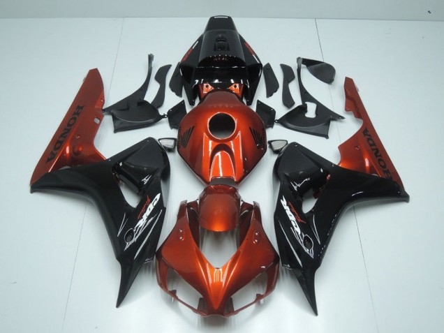 2006-2007 Orange and Black Honda CBR1000RR Fairings