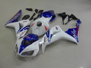 2006-2007 Pearl White Blue Honda CBR1000RR Fairings