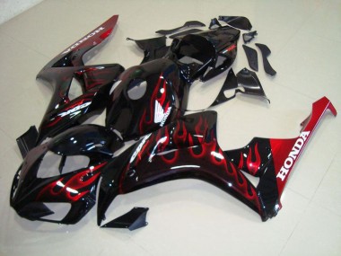 2006-2007 Red Flame Honda CBR1000RR Fairings