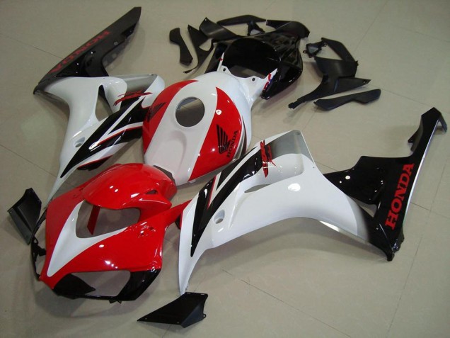 2006-2007 Red White Black Honda CBR1000RR Full Plastics Fairings