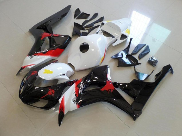 2006-2007 White Black with No Sticker Honda CBR1000RR Fairings